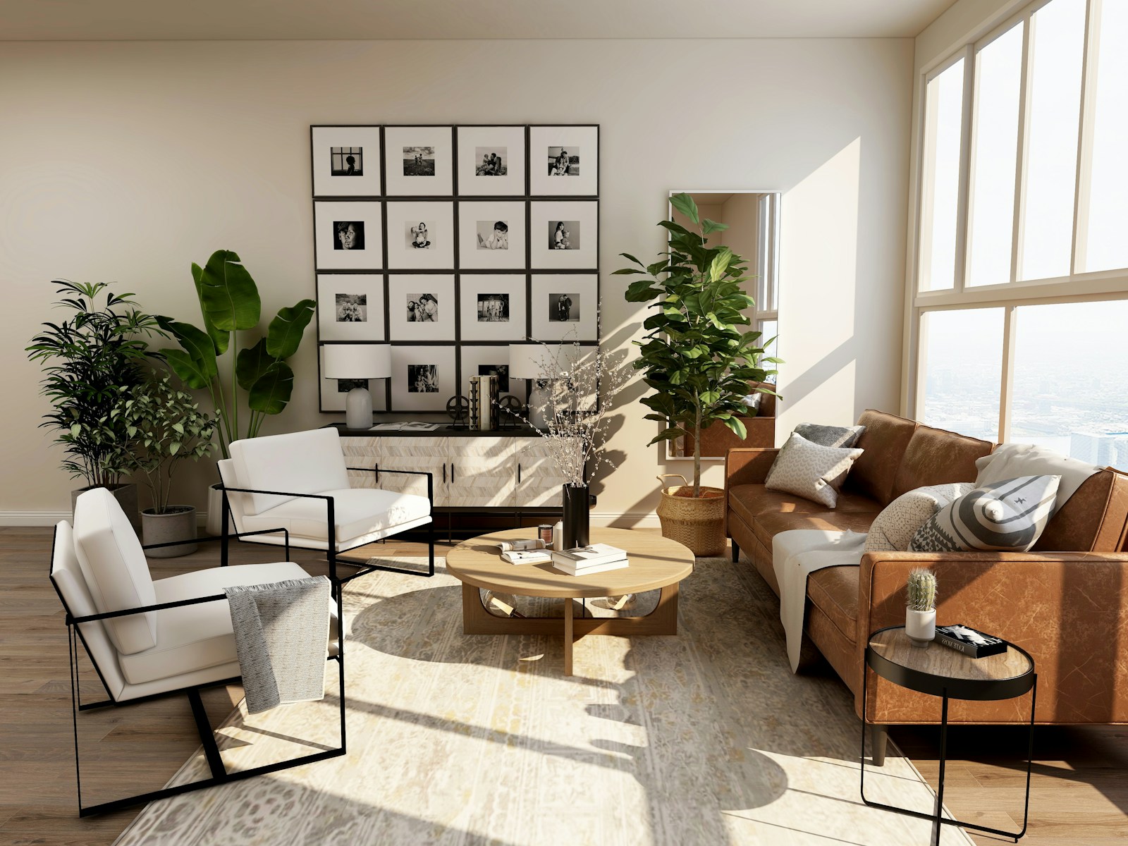 Light-filled interior showing clean wall and ceiling lines